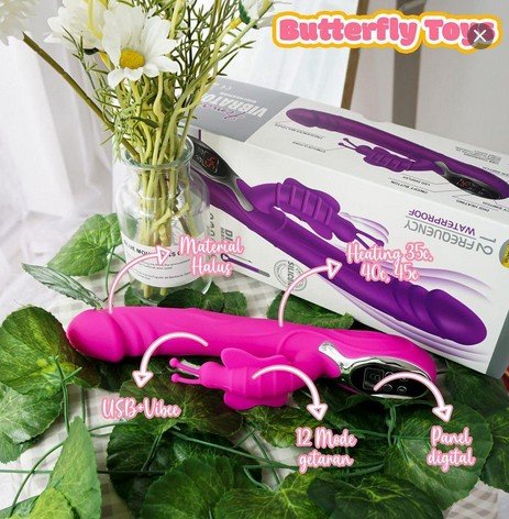 Mainan Dildo Dengan Penghangat Model Butterfly