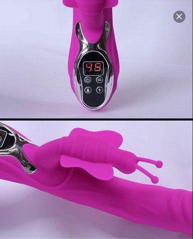 Mainan Dildo Dengan Penghangat Model Butterfly - Gambar 1